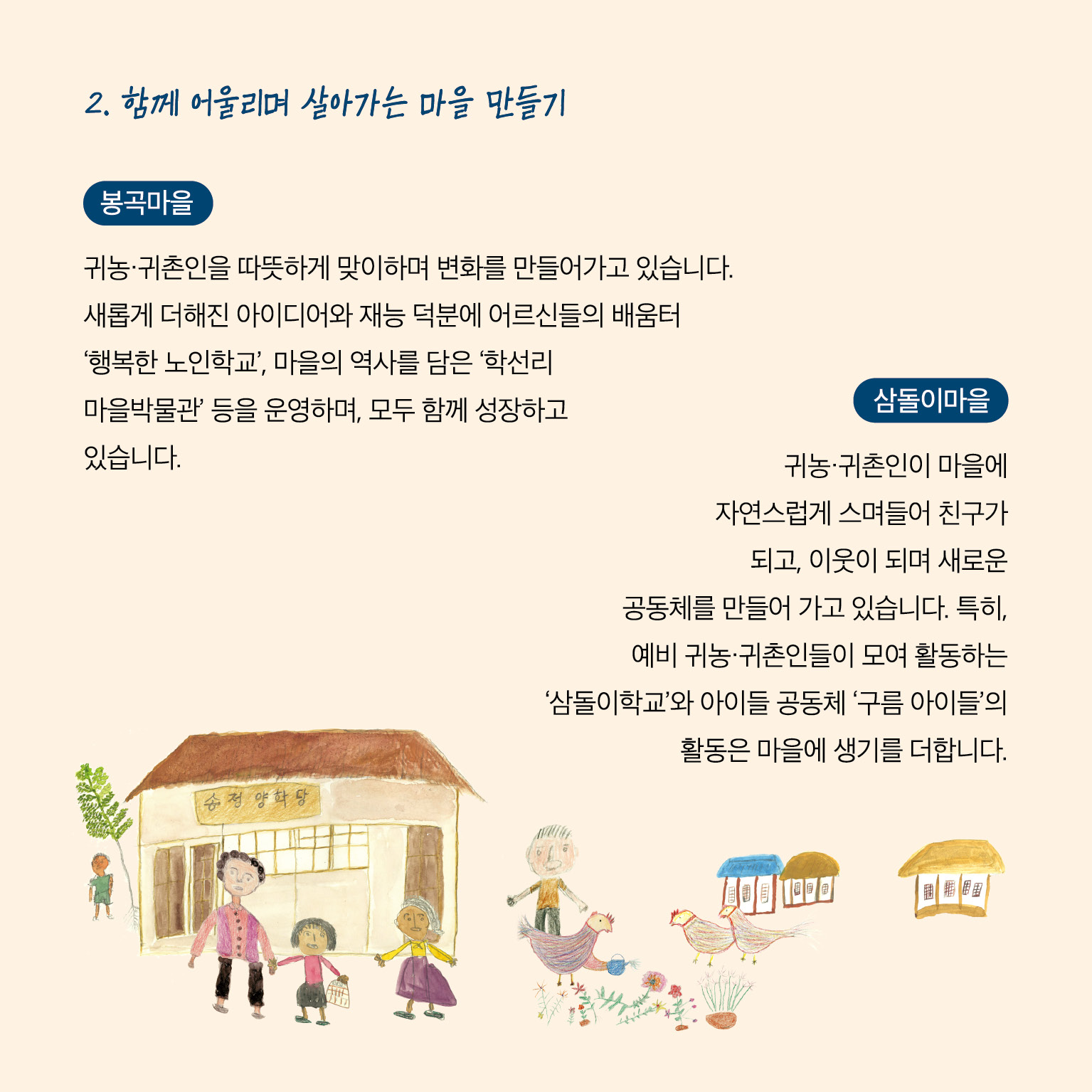 2부 우리의 마을, 함께 가꾸어 가기로 했다에 대한 소개